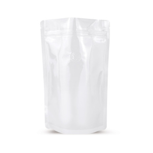 Doypacks Blanche avec valve de protection d'arôme